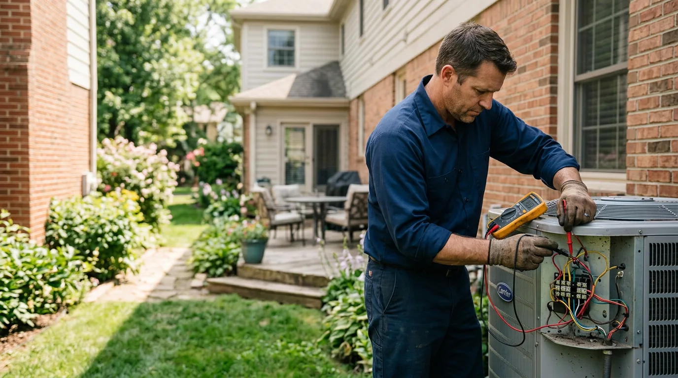 HVAC technician working near East Troy, WI